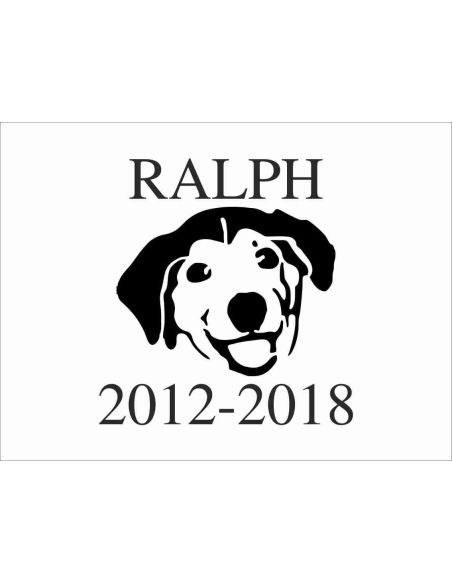 Placă comemorativă pentru animal de companie - caine  PCM4-30x40x2 CM|Placi comemorative marmura