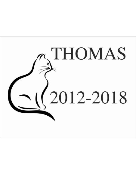 Placă comemorativă pentru animal de companie - pisică  PCM6-30x40x2 CM|Placi comemorative marmura