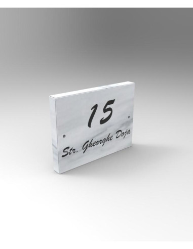 Număr casa cu denumirea străzii NCM1 - 20x30x2CM  - 2