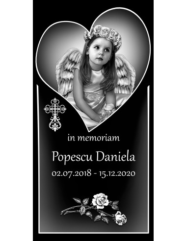 Placă comemorativă din granit FGP2 - 61x30.5x1 CM