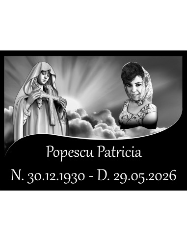 Placă comemorativă din granit FGP1 - 40x30.5x1 CM