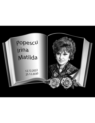 Placă comemorativă din granit FGP1 - 40x30.5x1 CM