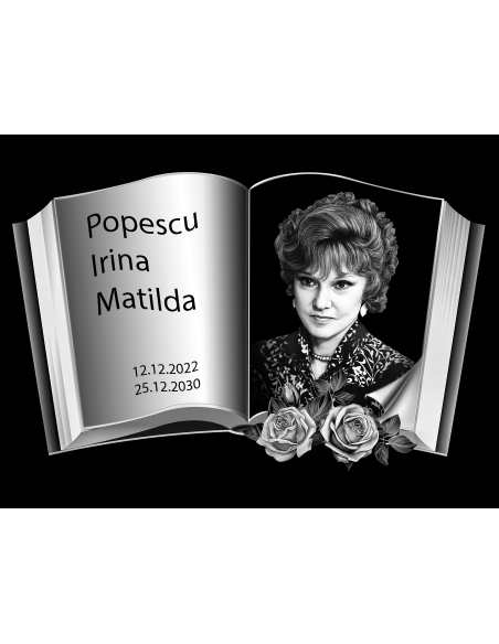 Placă comemorativă din granit FGP1 - 40x30.5x1 CM