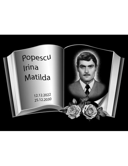 Placă comemorativă din granit FGP1 - 40x30.5x1 CM