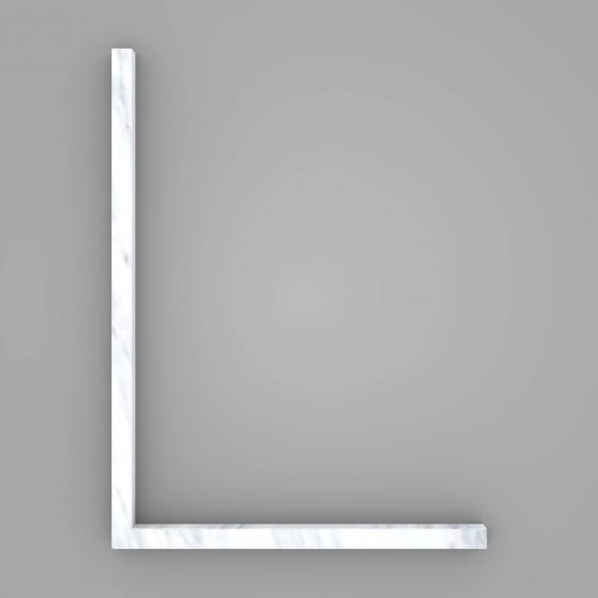 Border for shower cabin, MBD1,90x90x4 CM , marble - 1