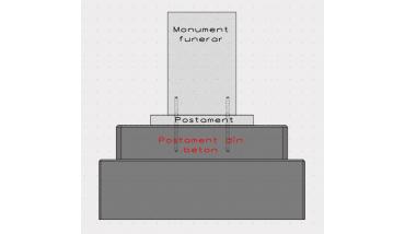 Instructiuni pentru montarea monumentelor funerare dintr-o singura bucata si un postament